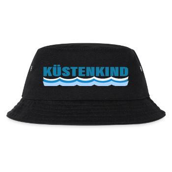 KÜSTENKIND - Kinder Bucket Hat - Schwarz - Vorne