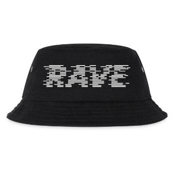 Rave music glitched logo design - Kids’ Bucket Hat - black - Front