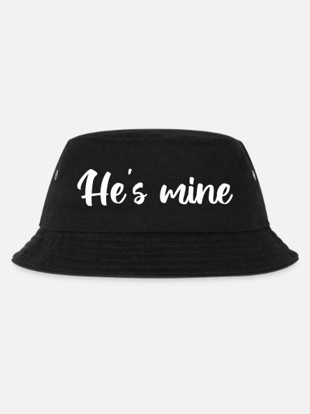 He's mine – handschriftliche Kalligraphie - Kinder Bucket Hat - Schwarz