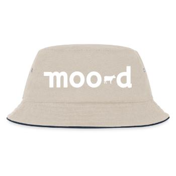 Mood Cow Pun Minimal - Kids’ Bucket Hat - ecru/navy - Front