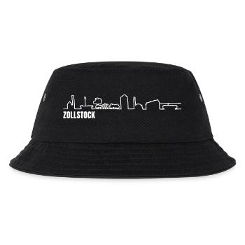 Zollstock_skyline_weiss_einfach - Kids’ Bucket Hat - black - Front