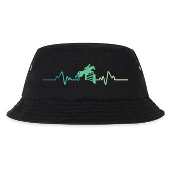 Riding Dressage Heartbeat Jumping - Kids’ Bucket Hat - black - Front