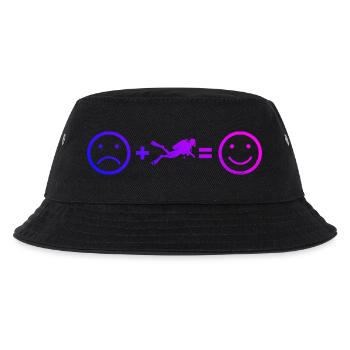 Geschenkidee für eine Freediverin mit Apnoetauchen - Kinder Bucket Hat - Schwarz - Vorne
