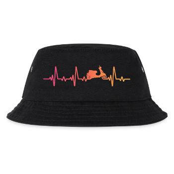 Moped Sunset Heartbeat Mofa Scooter - Kinder Bucket Hat - Schwarz - Vorne