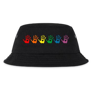 Rainbow hand print, gay pride - Bob Enfant - noir - Devant