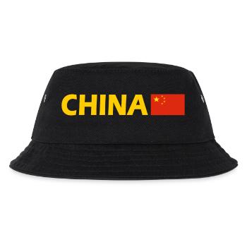 China - Kinder Bucket Hat - Schwarz - Vorne