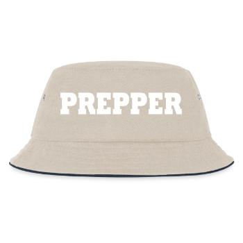 Prepper - Kinder Bucket Hat - Natur/Navy - Vorne