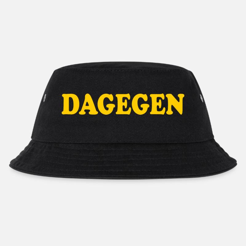 Dagegen - Kinder Bucket Hat - Schwarz