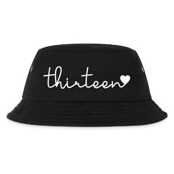 Süßes Geschenk zum 13. Geburtstag 13 Jahre alt - Dreizehn - Kinder Bucket Hat - Schwarz - Vorne