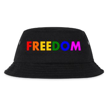 Freiheit - Kinder Bucket Hat - Schwarz - Vorne