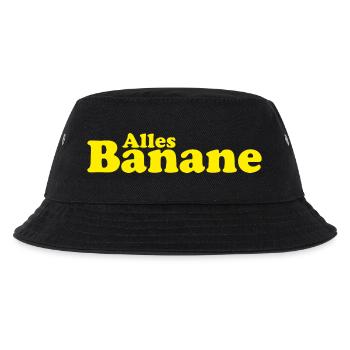 Alles Banane - Kinder Bucket Hat - Schwarz - Vorne