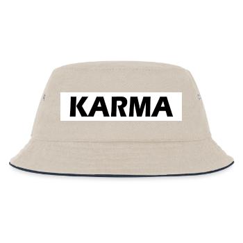 Karma - Kinder Bucket Hat - Natur/Navy - Vorne