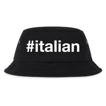 ITALIAN Italy Hashtag - Kids’ Bucket Hat - black - Front
