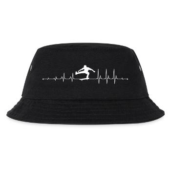 Skate Pulse Silhouette - Kinder Bucket Hat - Schwarz - Vorne
