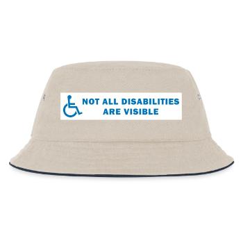 Nicht alle Behinderungen sind sichtbar - Kinder Bucket Hat - Natur/Navy - Vorne