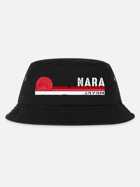 Nara Japan Vintage Souvenir for Japan Lover Men - Kids’ Bucket Hat - black