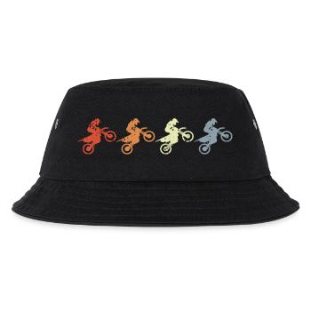 Motocross Motorräder Vintage - Kinder Bucket Hat - Schwarz - Vorne