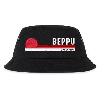 Beppu Japan Vintage Retro Design für Onsen Liebhaber - Kinder Bucket Hat - Schwarz - Vorne