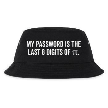 Mein Passwort sind die letzten 8 Ziffern von Pi - Kinder Bucket Hat - Schwarz - Vorne