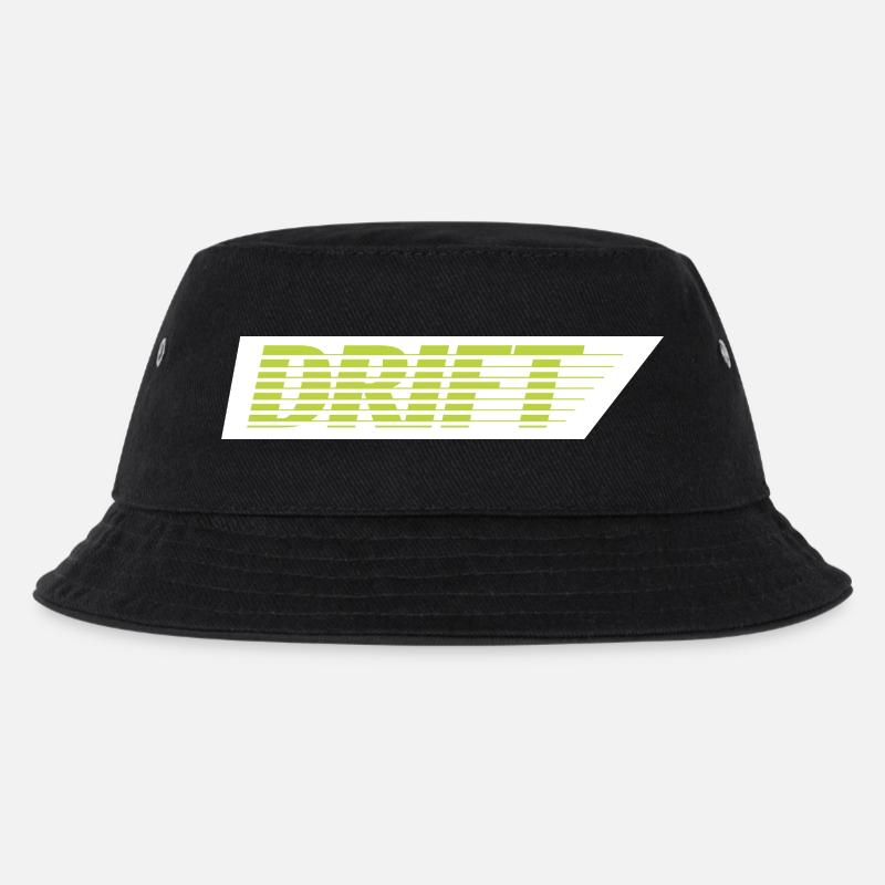 Drift Green - Kinder Bucket Hat - Schwarz