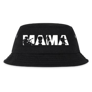 Akustikgitarre Mama Musik Gitarrensängerin Geschenk - Kinder Bucket Hat - Schwarz - Vorne