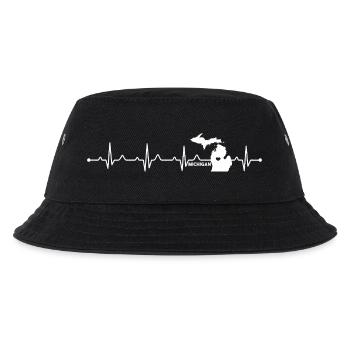 Michigan State Heartbeat EKG USA Pride Mitten Art - Bob Enfant - noir - Devant