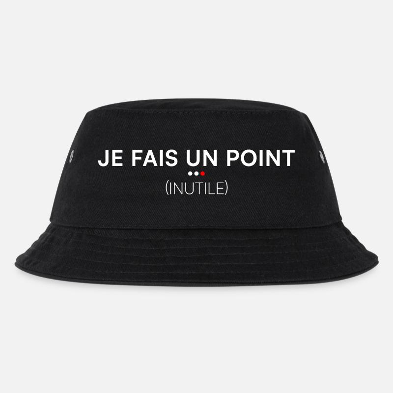 I'm making a point, useless office humor - Kids’ Bucket Hat - black