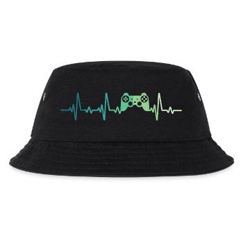 console controller heartbeat Gamer - Kids’ Bucket Hat - black - Front