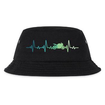 Motorrad-Motorrad-Herzschlag-Motorrad - Kinder Bucket Hat - Schwarz - Vorne