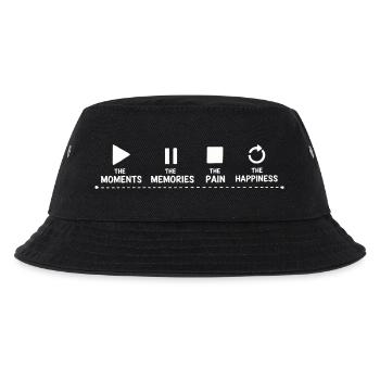 Achtsamkeit, Momente, Erinnerungen, Glück - Kinder Bucket Hat - Schwarz - Vorne