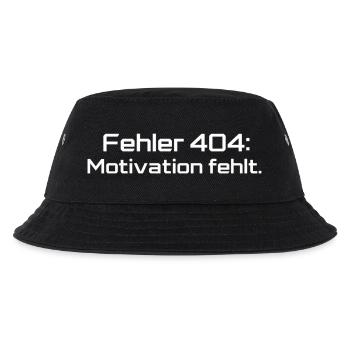 Fehler 404 Motivation fehlt Spruch Gamer Kollegen - Kinder Bucket Hat - Schwarz - Vorne