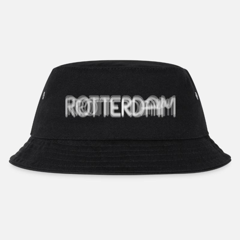 Rotterdam - Kinder Bucket Hat - Schwarz