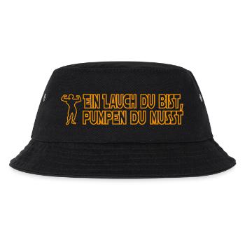 Ein Lauch du bist, pumpen du musst - Kinder Bucket Hat - Schwarz - Vorne