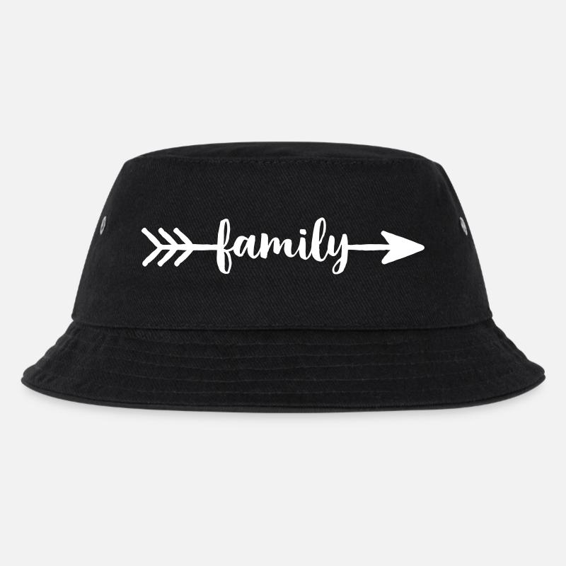 family Pfeil Liebe Gemeinschaft Freundschaft - Kinder Bucket Hat - Schwarz