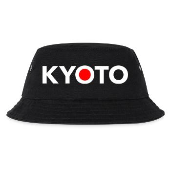 KYOTO Japan Japanische Flagge - Kinder Bucket Hat - Schwarz - Vorne