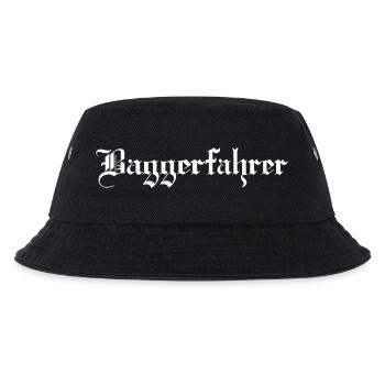 Der Baggerfahrer - Kinder Bucket Hat - Schwarz - Vorne