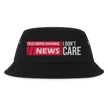 Breaking news don't care - Kinder Bucket Hat - Schwarz - Vorne