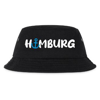 Hamburg Anker Fan Stadt Hansestadt Hafen Vektor - Kinder Bucket Hat - Schwarz - Vorne