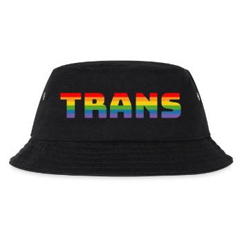 Regenbogen Trans - Kinder Bucket Hat - Schwarz - Vorne