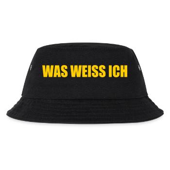Was weiss ich - Kinder Bucket Hat - Schwarz - Vorne