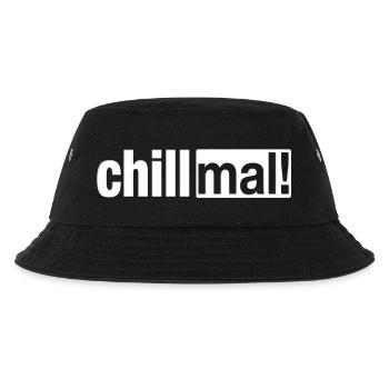 Chill mal! - Kinder Bucket Hat - Schwarz - Vorne