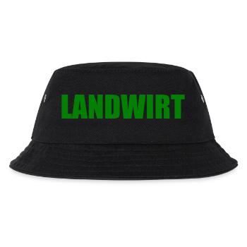 Landwirt - Kinder Bucket Hat - Schwarz - Vorne