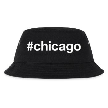 CHICAGO Illinois Hashtag - Kinder Bucket Hat - Schwarz - Vorne
