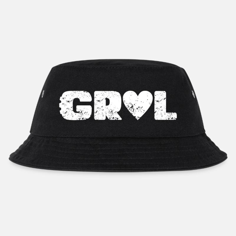 Liebe Schotter - Kinder Bucket Hat - Schwarz