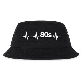 80er Herzschlag - Kinder Bucket Hat - Schwarz - Vorne