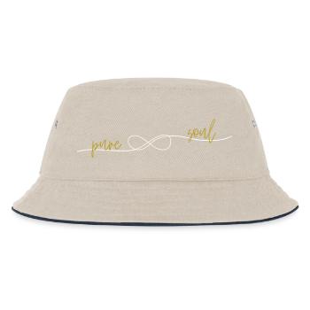 The Puresoul Lying Eight White/Gold - Kids’ Bucket Hat - ecru/navy - Front