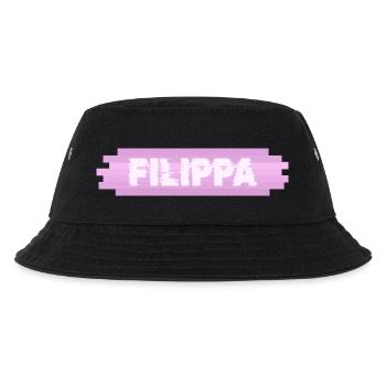 Frauenname Filippa - Kinder Bucket Hat - Schwarz - Vorne