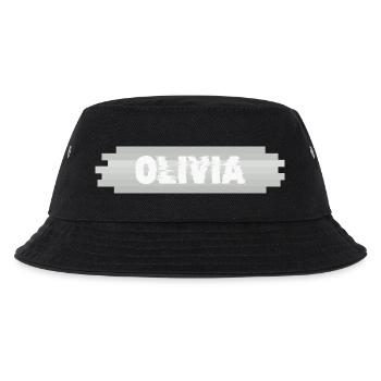 Olivia als Name - Kinder Bucket Hat - Schwarz - Vorne