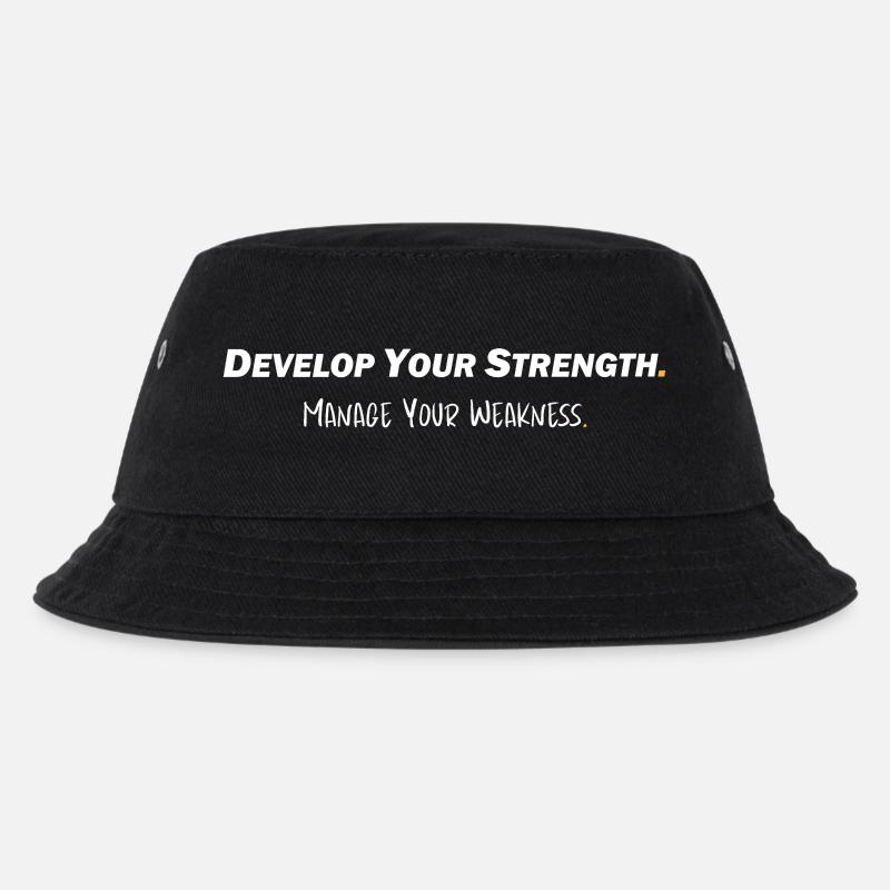Develop your strength - Manage your weakness - Kids’ Bucket Hat - black