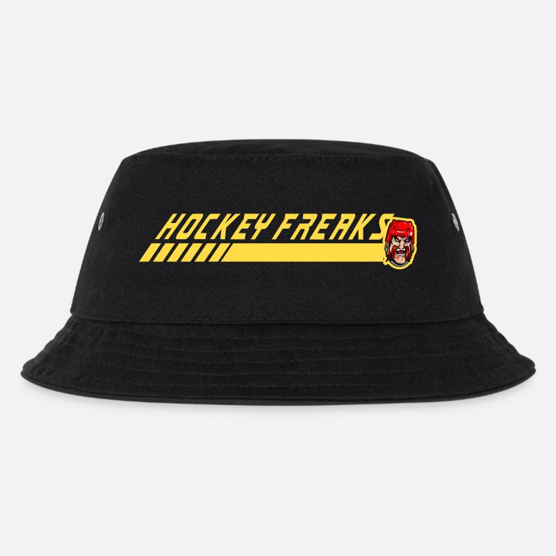 Hockey Freaks Maskottchen Rush - Kinder Bucket Hat - Schwarz